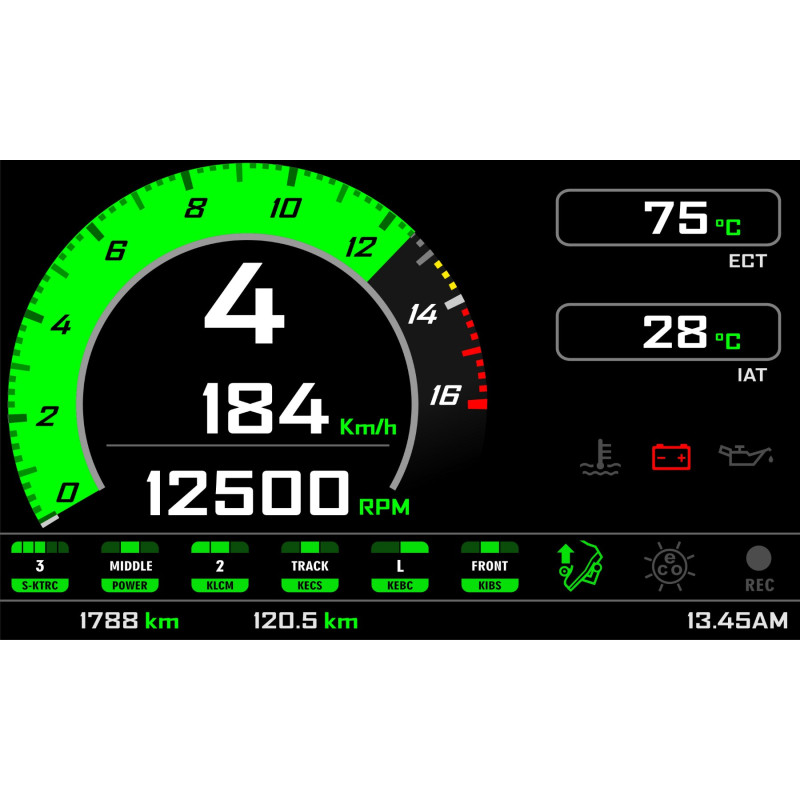 AIM Sports MXK10 Plug & Play Dash Logger - 2011-15 Kawasaki ZX-10R
