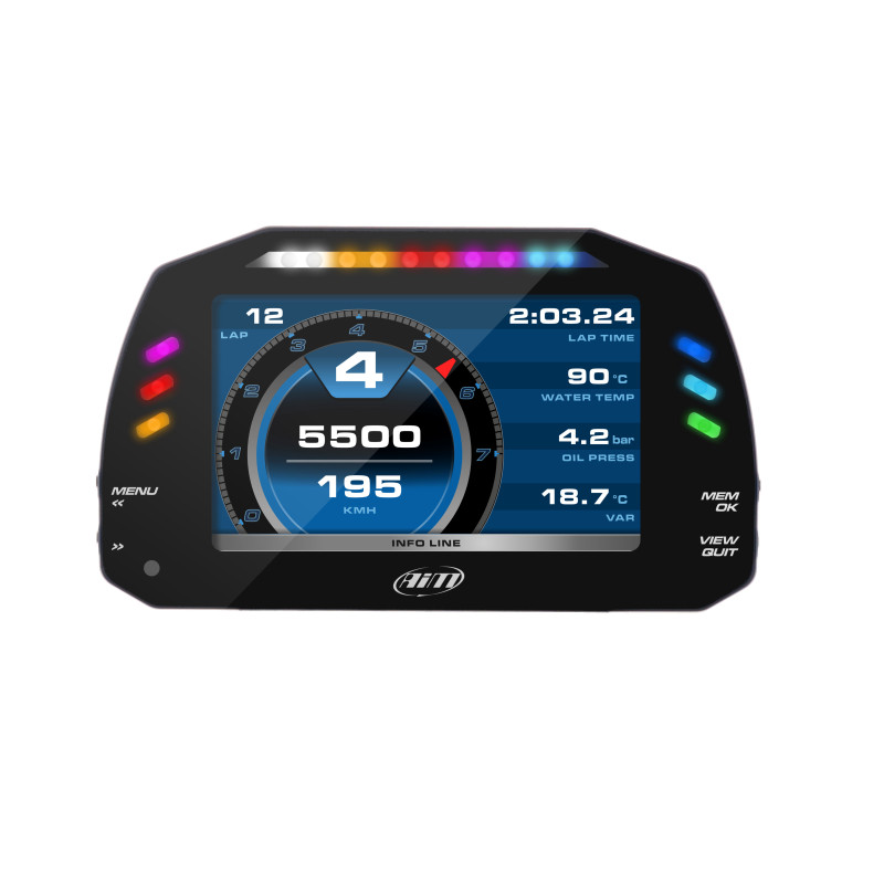 AIM Sports MXS 1.3 + GPS09c | 5" Color TFT Dash Logger