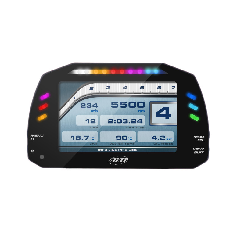 AIM Sports MXS 1.3 + GPS09c | 5" Color TFT Dash Logger