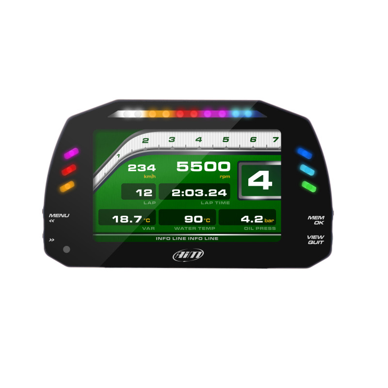 AIM Sports MXS 1.3 + GPS09c | 5" Color TFT Dash Logger