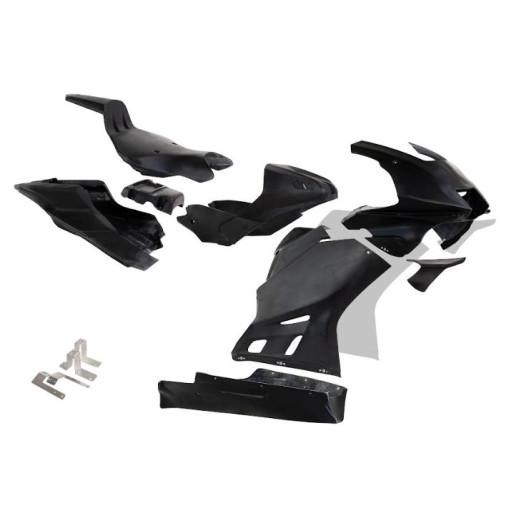 ITR Racing Parts Fiberglass Bodywork | Full Set | Black | Yamaha R1 (2017-2025)