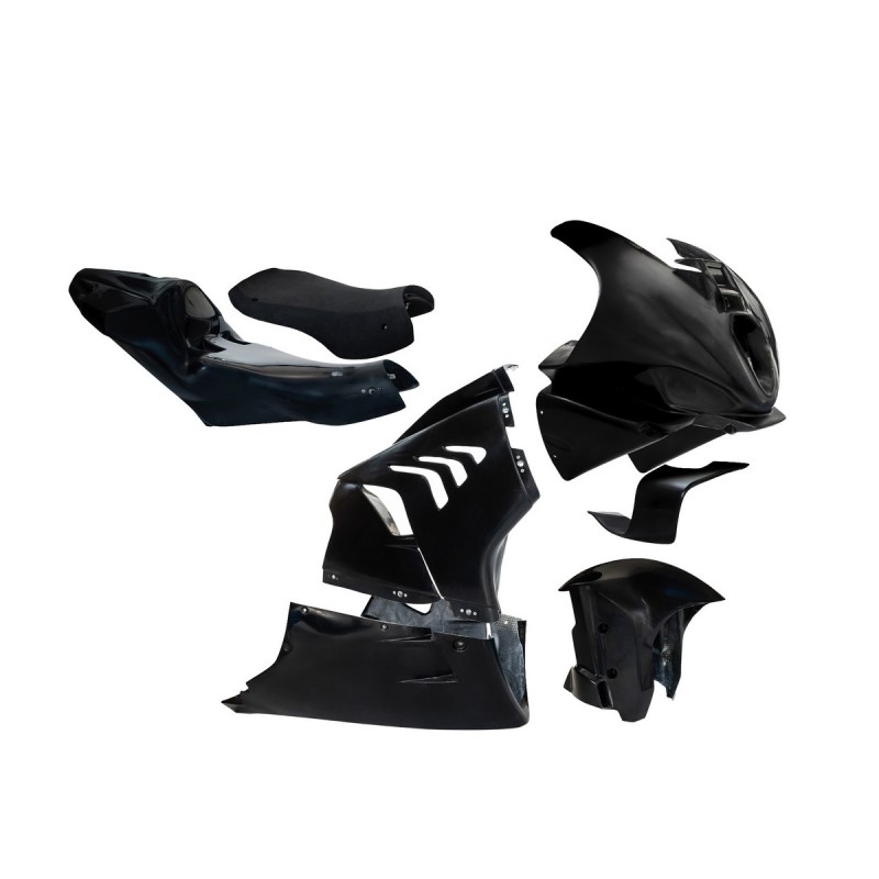 ITR Racing Parts Fiberglass Bodywork | Full Set | Black | BMW M1000RR (2025)