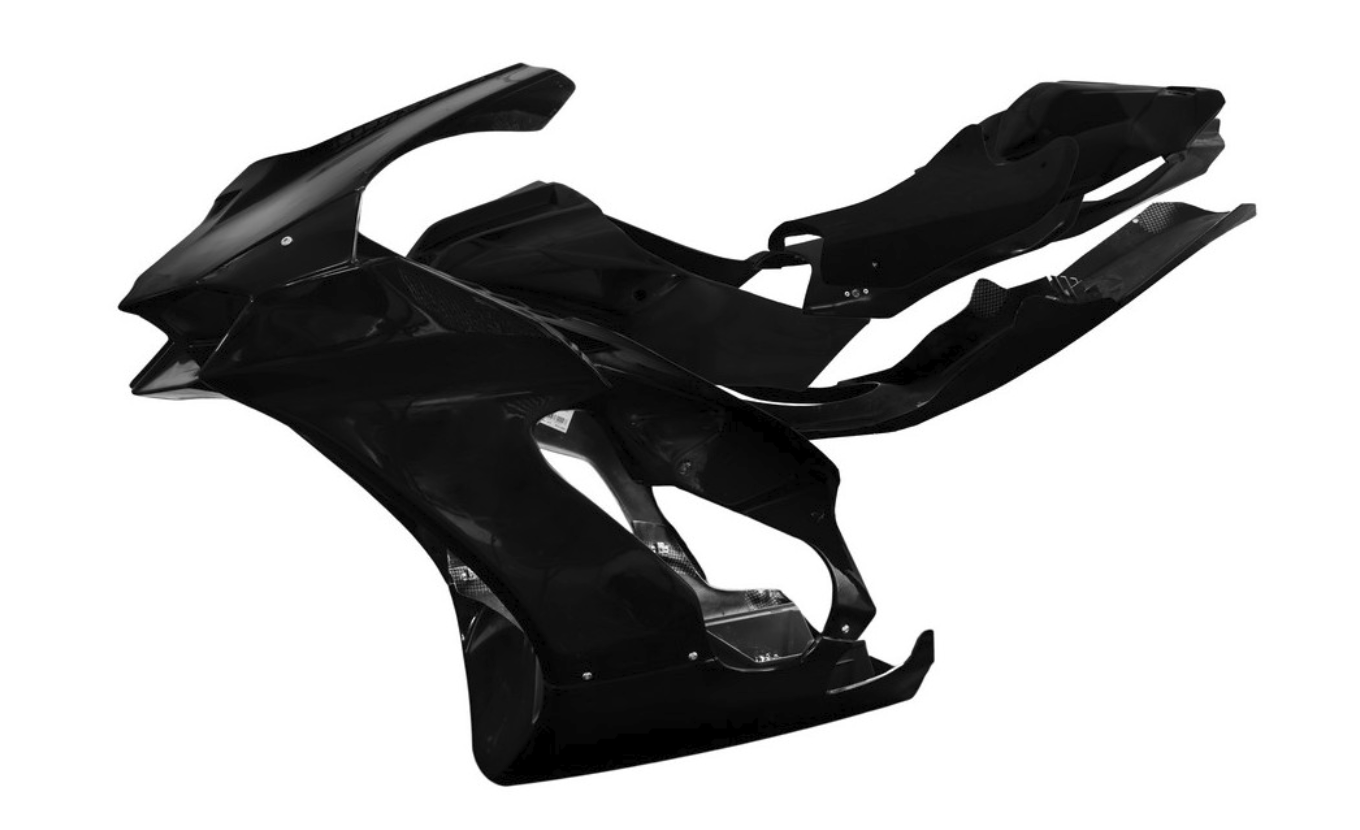 ITR Racing Parts Fiberglass Bodywork | Full Set | Black | Kawasaki ZX-10R (2021-2025)
