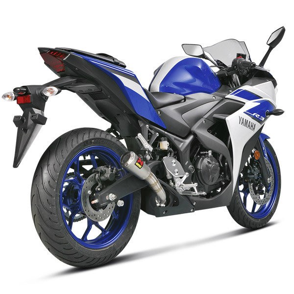 Akrapovic Racing Stainless Steel Slip-On Muffler - Yamaha YZF-R3 2015-2018