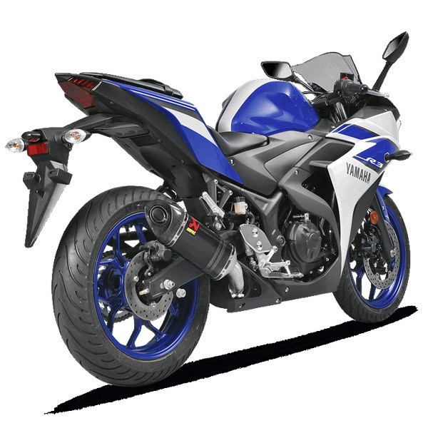 Akrapovic Racing Carbon Fiber Slip-On Exhaust - Yamaha YZF-R3 2015-2018