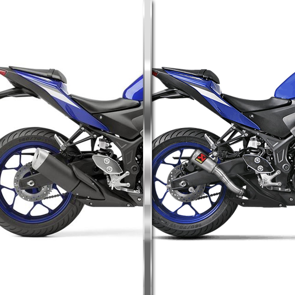Akrapovic Racing Stainless Steel Slip-On Muffler - Yamaha YZF-R3 2015-2018