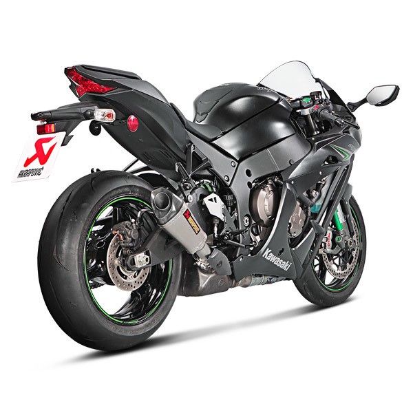 Akrapovic Racing Street Legal Titanium Slip On Muffler 16-18 Kawasaki  Ninja ZX-10R