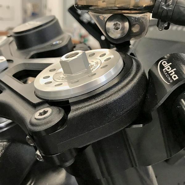 Alpha Racing Clamps for OEM Top Triples (for use w/ aftermarket clip ons) 2019-2020 BMW S1000RR (-2020 US model)