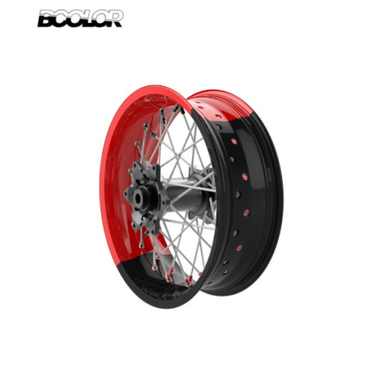 Alpina STS2 Tubeless Bicolor Custom Spoke Supermoto Wheels KTM 450 SMR 2023-2024 Alpina STS2 Tubeless Bicolor Custom Spoke Supermoto Wheels KTM 450 SMR 2023-2024