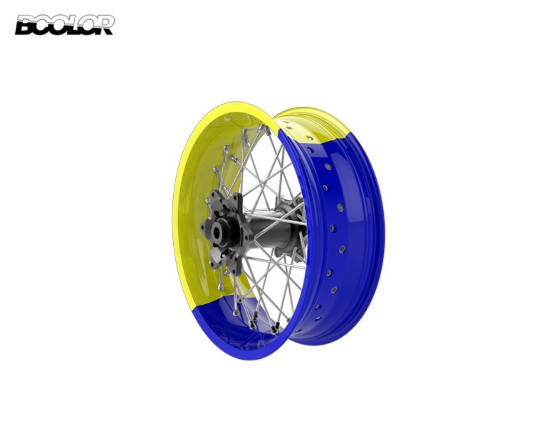 Alpina STS2 Tubeless Bicolor custom Spoke Supermoto Wheels Husqvarna SMR 1987- 2013