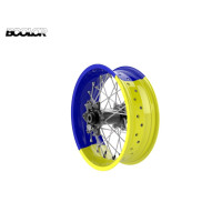 Alpina STS2 Tubeless Bicolor custom Spoke Supermoto Wheels Husqvarna SMR 1987- 2013