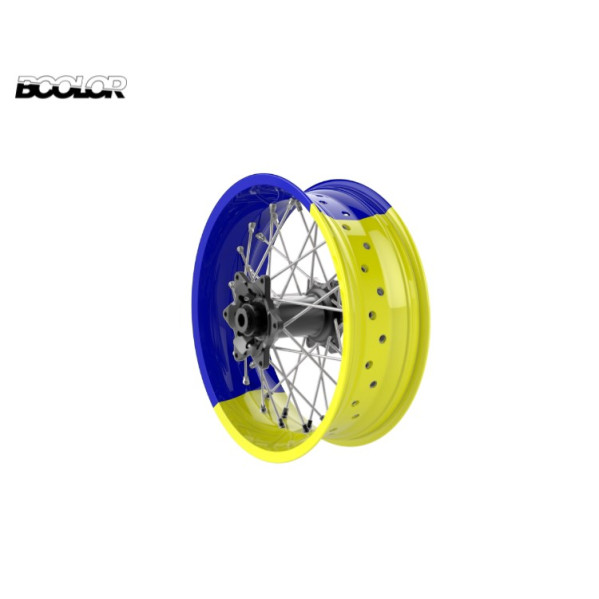 Alpina STS2 Tubeless Bicolor Custom Spoke Supermoto Wheels Husqvarna FS 450 2023-2024