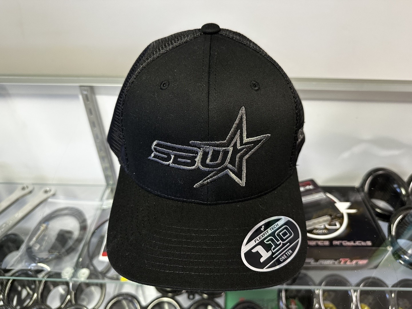 Superbike Unlimited FlexFit 110M Mesh Hat - Black / Grey