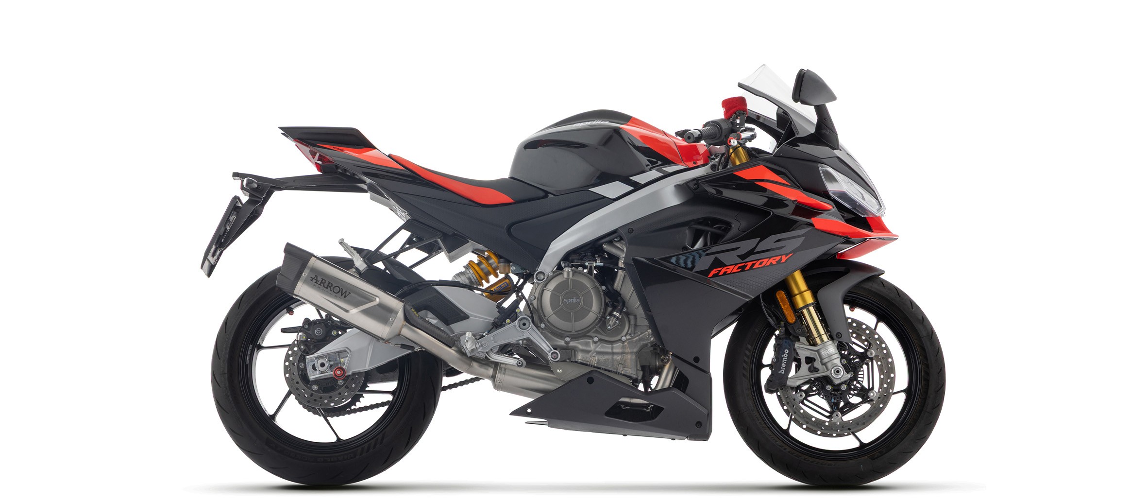 Arrow Racing Full Exhaust System w/ DARK Indy Race EVO Aluminum Silencer | Aprilia RS 660 (2025)