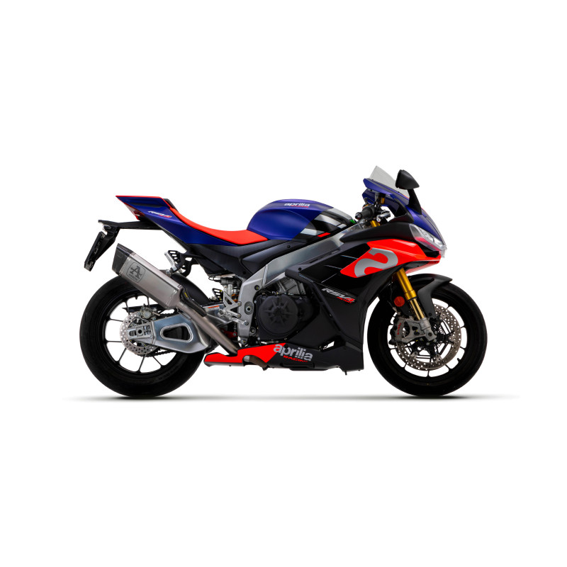 Arrow Pista Titanium Silencer w/ Titanium Link Pipe - 2021 / 2022 Aprilia RSV4 Factory 1100 Arrow Pista Titanium Silencer w/ Titanium Link Pipe - 2021 / 2022 Aprilia RSV4 Factory 1100