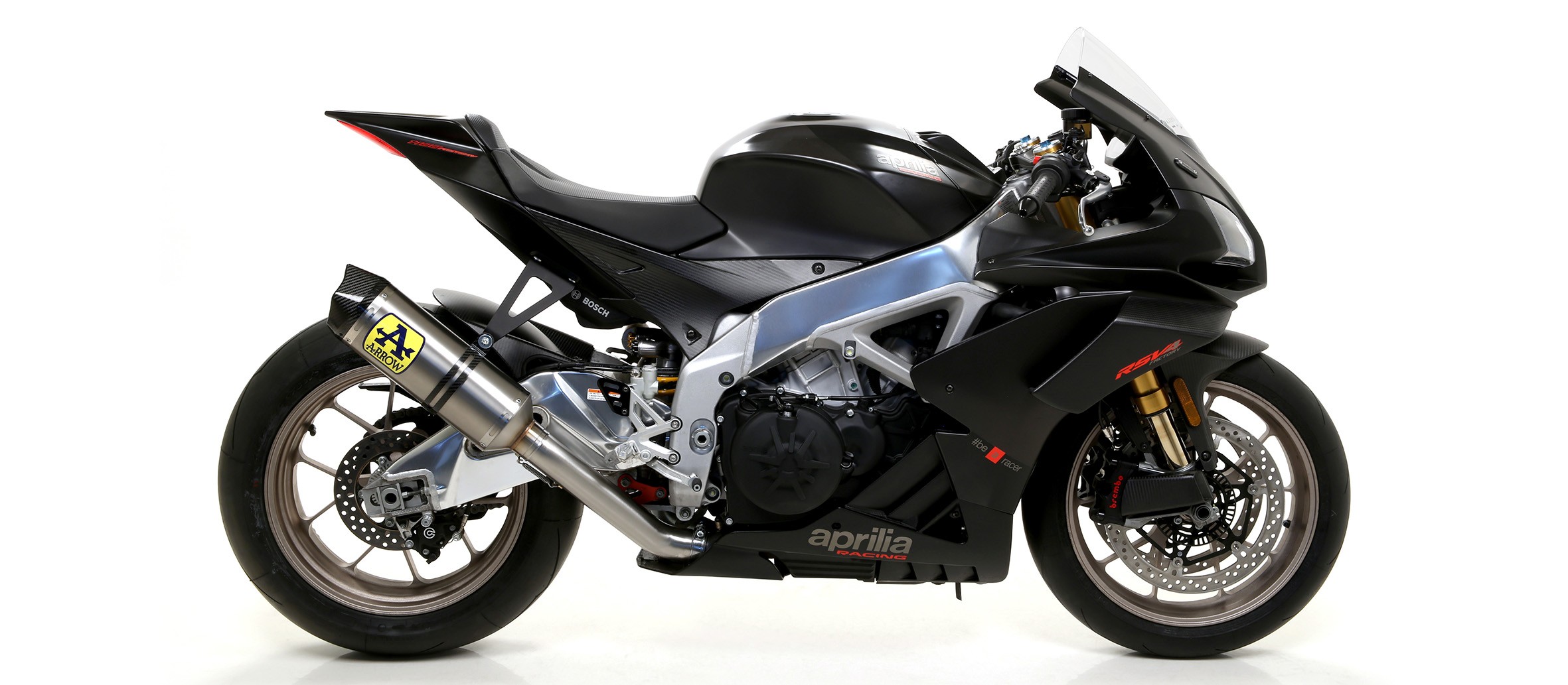 Arrow Race Tech Titanium Slip-On w/ Carbon Fiber End Cap - 2019-2020 Aprilia RSV4 1100 Factory