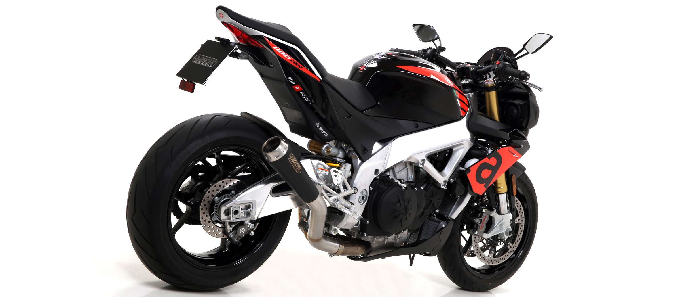 Arrow Pro-Race Nichrom "Dark" Slip-On Exhaust - Aprilia Tuono V4 1100 (2017-2018)