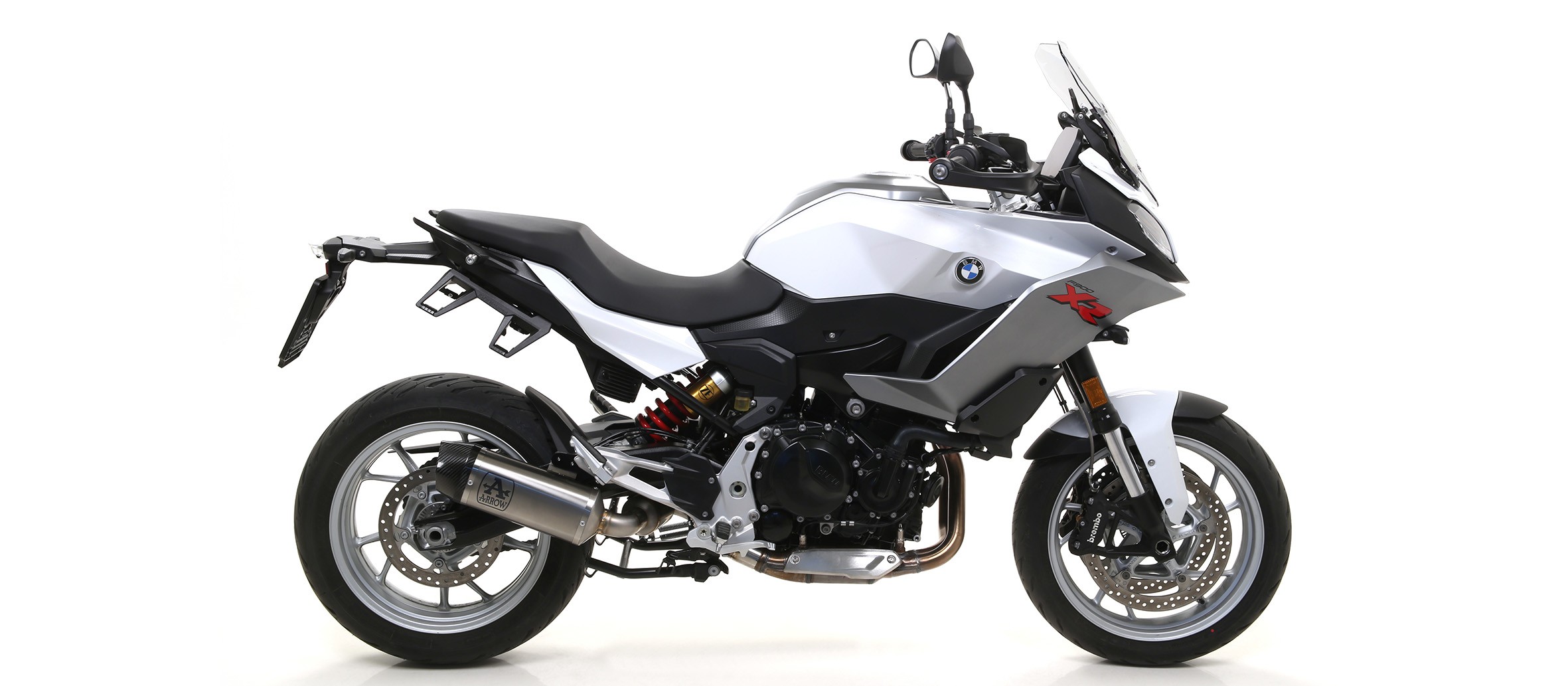 Arrow Race Tech Titanium Slip-On Exhaust  w/ CF endcap -  BMW F900XR (2020-2023)