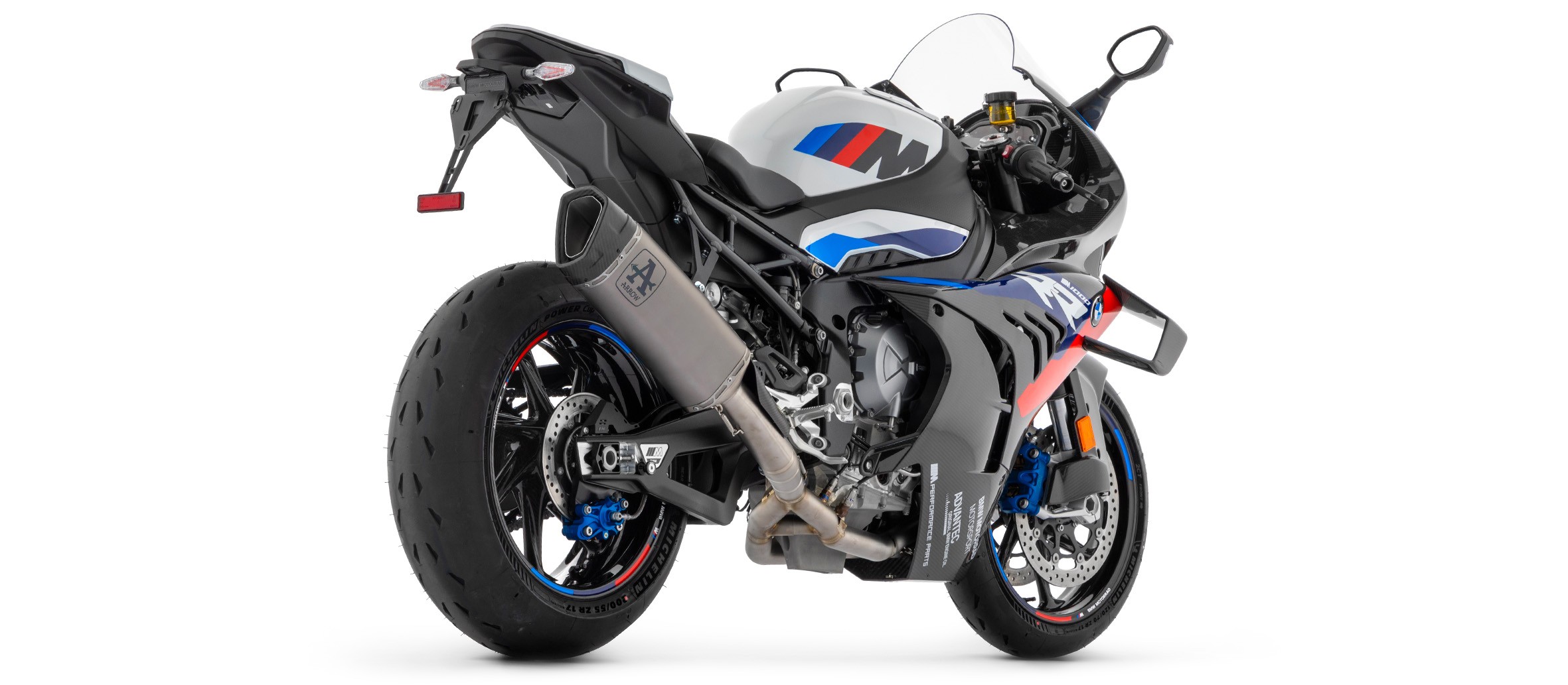 Arrow Competition Evo Full Titanium Exhaust System w/ dB Killer + Carbon End Cap - 2020-2023 BMW M1000RR