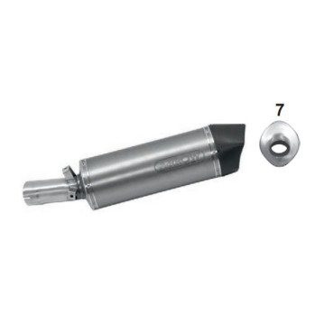 Arrow Maxi Race-Tech Aluminum "Dark" Silencer with Carbon End Cap - BMW R1200R/R1200RS 2015-16 Arrow Maxi Race-Tech Aluminum "Dark" Silencer with Carbon End Cap - BMW R1200R/R1200RS 2015-16