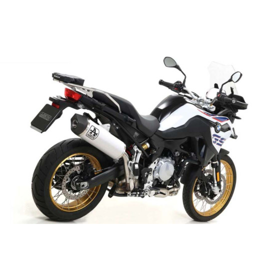 Arrow Maxi Race-Tech Aluminum "Dark" Silencer with Carbon End Cap - 2018-2020 BMW F 850 GS Arrow Maxi Race-Tech Aluminum "Dark" Silencer with Carbon End Cap - 2018-2020 BMW F 850 GS