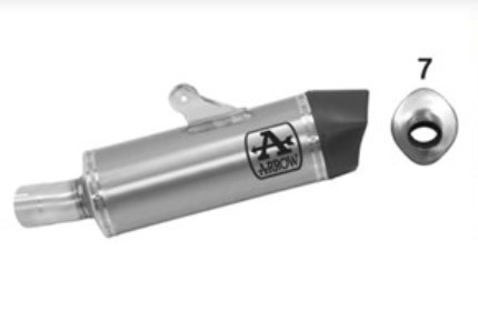 Arrow Maxi Race-Tech Aluminum Silencer with Carbon End Cap - 2019-20 BMW R 1250 R / RS