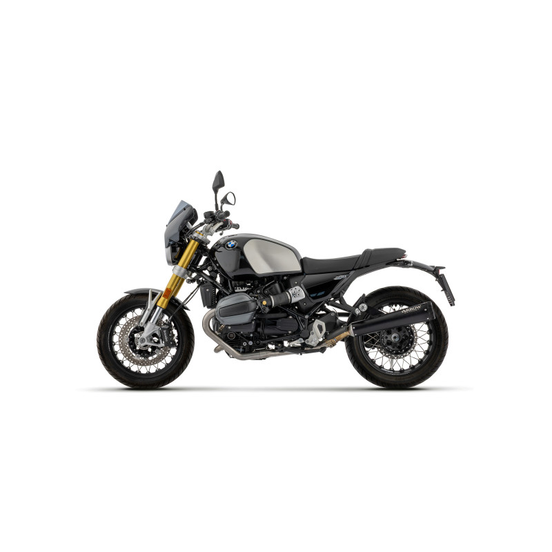 Arrow Rebel "Dark" Nichrom Silencer Exhaust with Aluminum end cap | BMW | R 12 nineT (2024-2026)