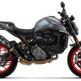 Arrow Indy Race Aluminum "DARK" Silencer with Carby End Cap Ducati Monster 937 / 2021 - 2022