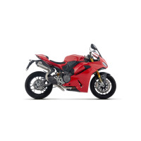 Arrow Racing Round-Sil Titanium Dark Slip On Exhaust  | Ducati V2 / V2S (2025)