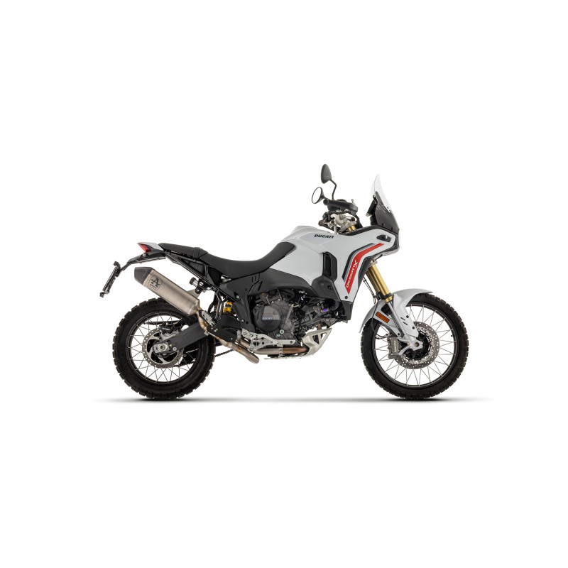 Arrow Indy Race DARK Aluminum Silencer Exhaust w/ Carbon end cap | Ducati | Desert X (2026) Arrow Indy Race DARK Aluminum Silencer Exhaust w/ Carbon end cap | Ducati | Desert X (2026)