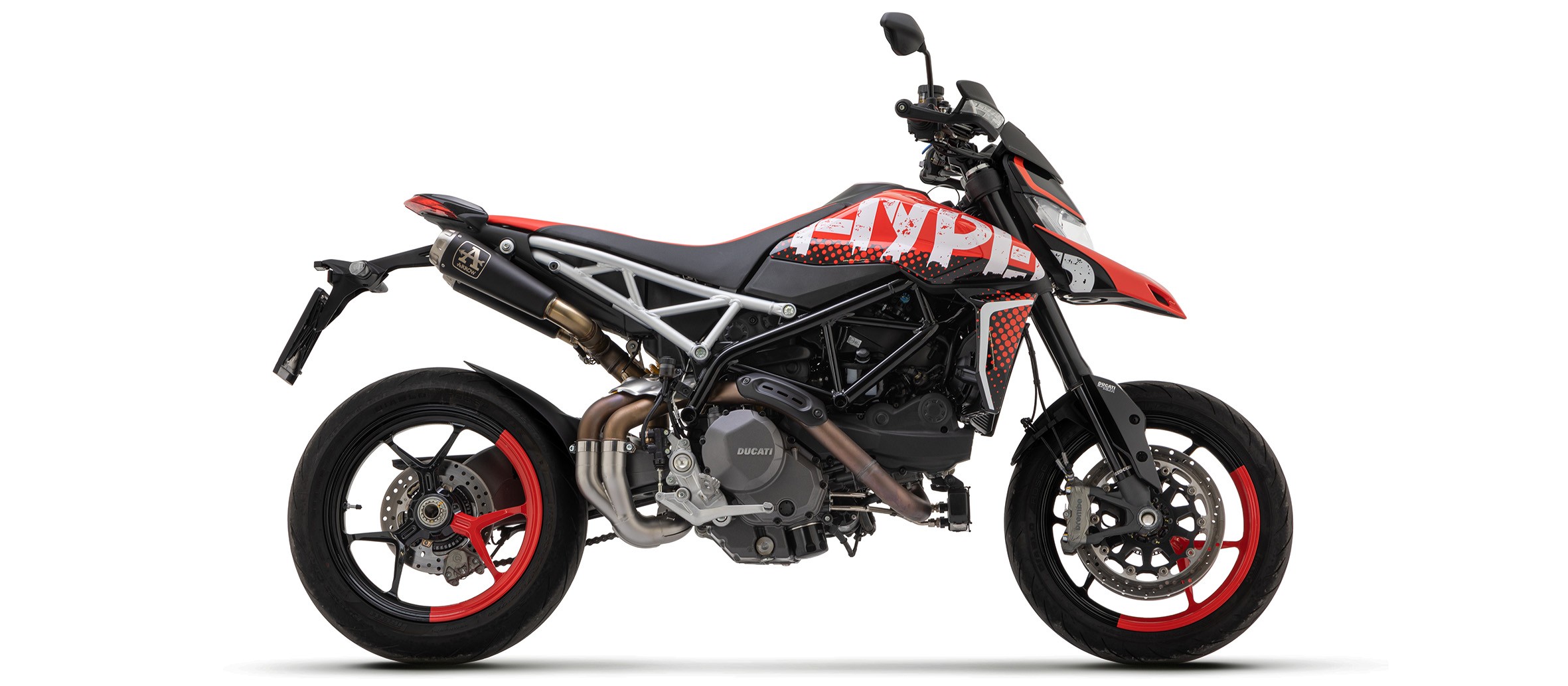 Arrow Pro-Race Titanium Stainless Steel Silencers (left + right) - Ducati Hypermotard 950 / 950 SP (2022)