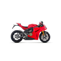 Arrow Racing Works Titanium DARK Exhaust System with CF End Caps | Ducati Streetfighter V4 (2025)
