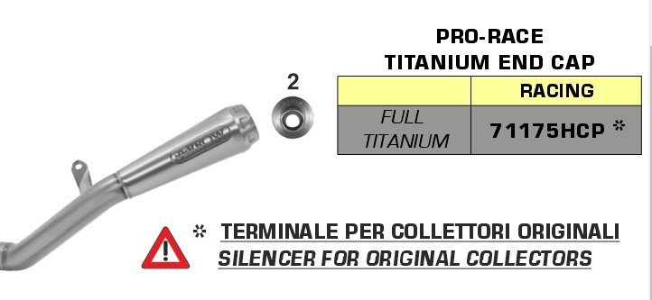 Arrow Pro- Race Titanium Silencer Kit "High Version" 2017 - 2019 Honda CBR1000RR