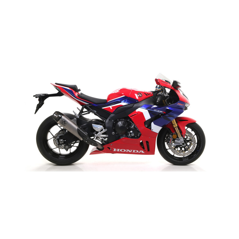 Arrow Works Titanium Slip-On w/ Carbon Fiber End Cap - Honda CBR1000RR-R 2020+