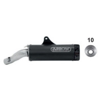 Arrow Rebel Silencer with Aluminum "Dark" End Cap- 2020 Honda CMX 500 Rebel 