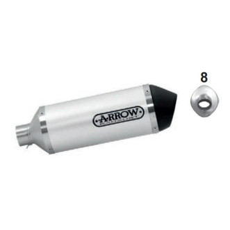 Arrow Urban Aluminum "Dark" Silencer with "Dark" End Cap - 2020 Honda SH125/SH150