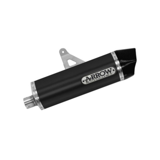 Arrow Maxi Race - Aluminum "Dark" Silencer With Carbon End Cap - 2016 - 2019 Honda CRF1000L Africa Twin Arrow Maxi Race - Aluminum "Dark" Silencer With Carbon End Cap - 2016 - 2019 Honda CRF1000L Africa Twin