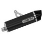 Arrow Maxi Race -  Aluminum "Dark" Silencer With Carbon End Cap - 2016 - 2019 Honda CRF1000L Africa Twin