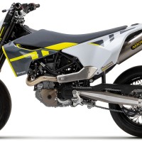Arrow Race-Tech Titanium Slip on Muffler (w/ link pipe) - 2021 - 2022 Husqvarna 701 Enduro / Supermoto / 2019+ KTM 690 SMC R