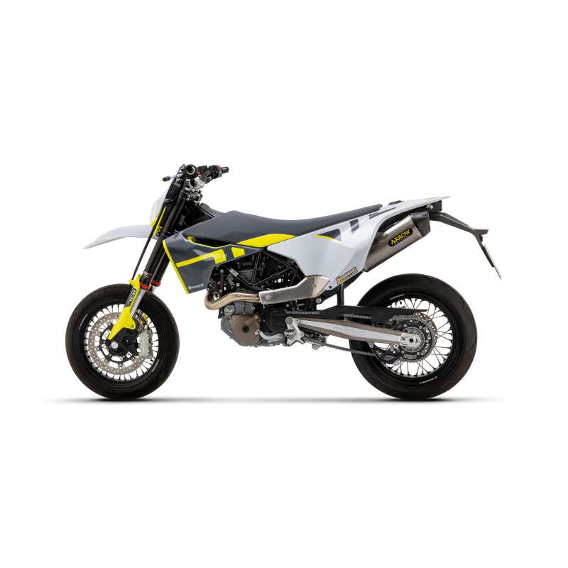 Arrow Race-Tech Titanium Slip on Muffler (w/ link pipe) - 2021 - 2022 Husqvarna 701 Enduro / Supermoto / 2019+ KTM 690 SMC R