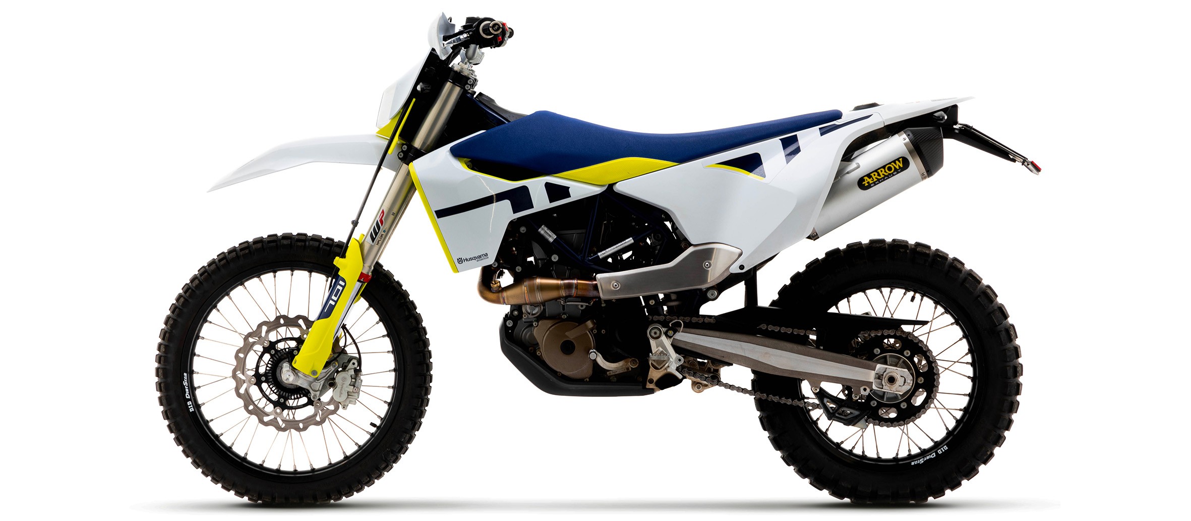 Arrow Race-Tech Aluminum Slip on Muffler (w/ link pipe) - 2021 - 2022 Husqvarna 701 Enduro / Supermoto
