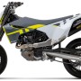 Arrow Race-Tech Aluminum Dark Slip on Muffler (w/ link pipe) - 2017-2019 Husqvarna 701 Enduro / Supermoto