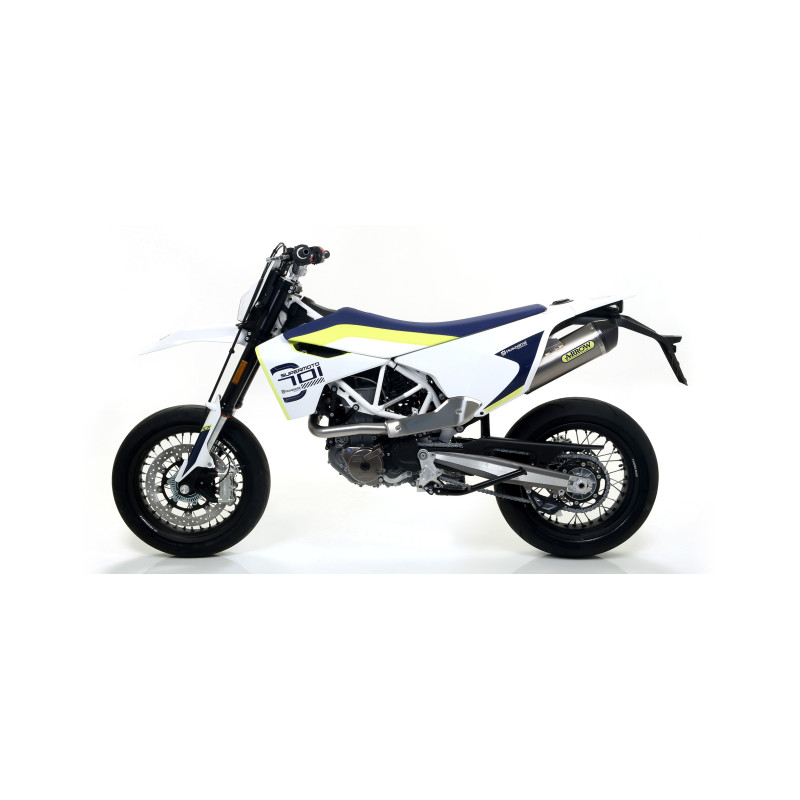 Arrow Race-Tech Titanium Slip on Muffler (w/ link pipe) - 2017-2019 Husqvarna 701 Enduro / Supermoto