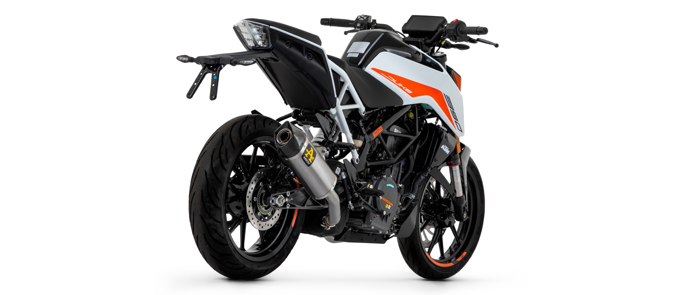 Arrow Indy Race "Dark" aluminum silencer with carby end cap - KTM Duke 390 (2021-2022)