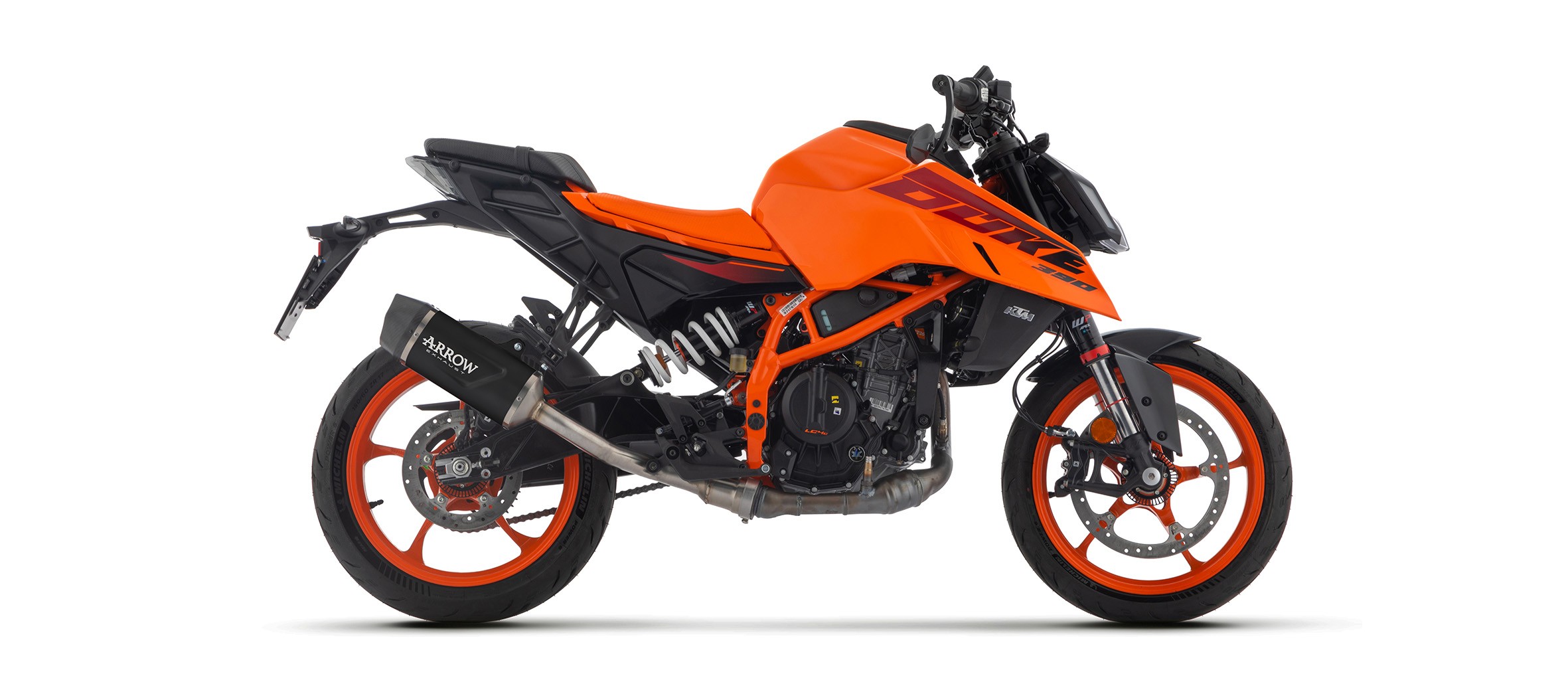 Arrow Indy Race EVO aluminum DARK silencer | KTM | Duke 390 (2024-2026)
