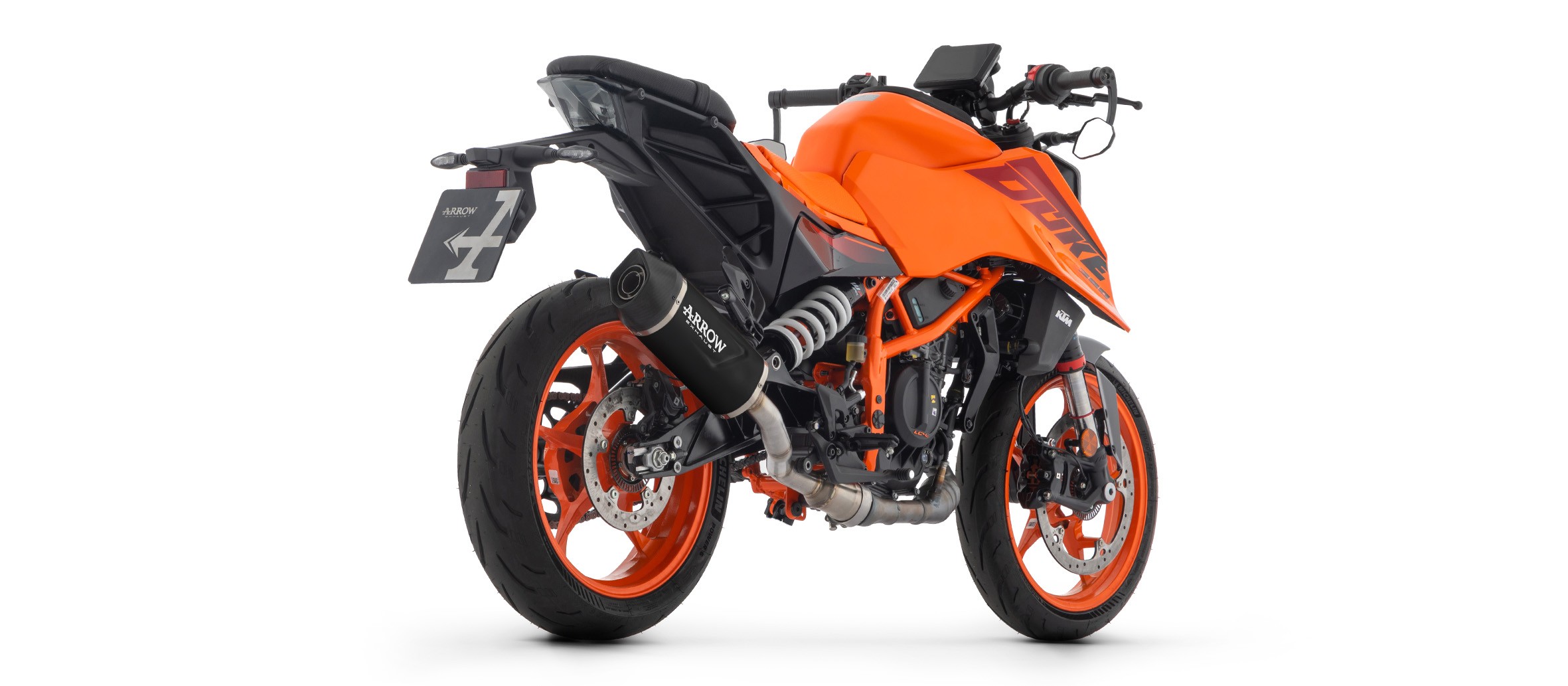 Arrow Indy Race EVO aluminum DARK silencer | KTM | Duke 390 (2024-2026)