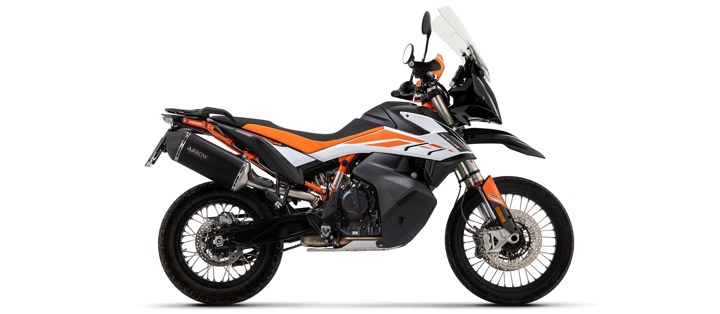 Arrow Sonora Titanium "Dark"  Silencer With Carbon End Cap - 2019-2022 KTM 790 Adventure / Adventure R
