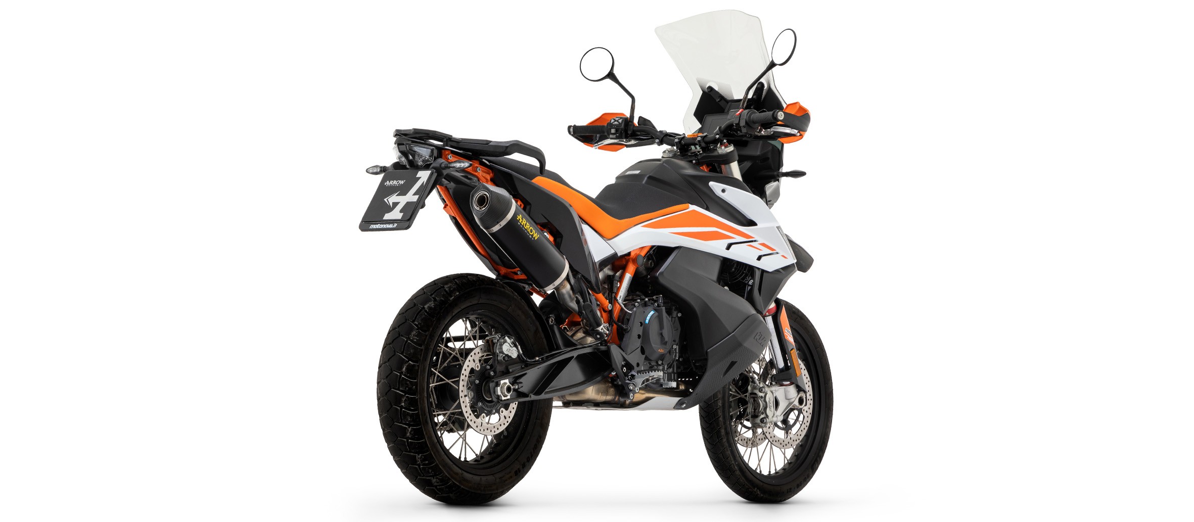 Arrow Sonora Titanium "Dark"  Silencer With Carbon End Cap - 2019-2022 KTM 790 Adventure / Adventure R