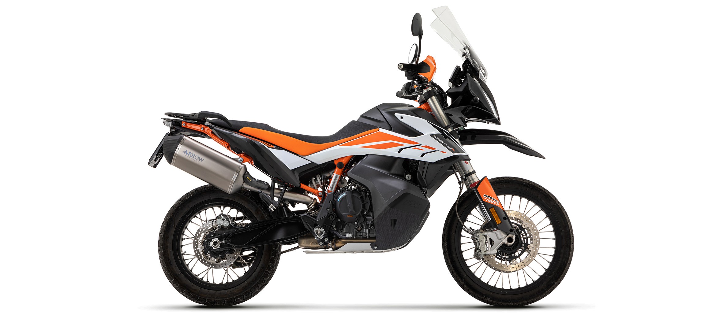 Arrow Sonora Titanium Silencer With Carbon End Cap - 2019-2022 KTM 790 890 Adventure / Adventure R