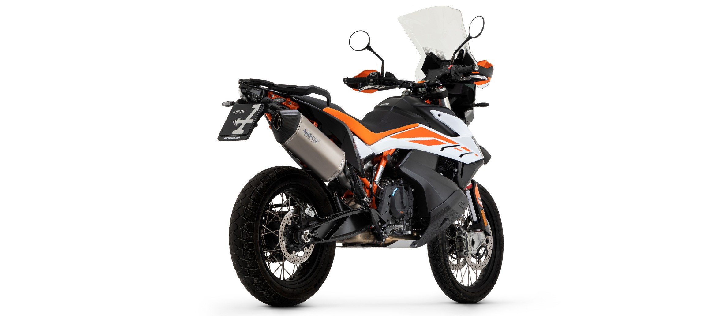 Arrow Sonora Titanium Silencer With Carbon End Cap - 2019-2022 KTM 790 890 Adventure / Adventure R